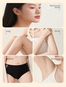 3-In-1 Women's Electric Shaver, Includes Razor And Trimmer, Gentle And Effective Underarm And Intimate Area Hair Removal, Rechargeable Battery, Suitable For Use In Car, Dates, And Vacations, Automatic Hair Removal Device For Shaving And Depilation - Multicolor - View 3