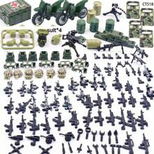 Military Set Simulate Battle Mini Weapon Pack Gun Rifle Pistol Accessories Building Blocks Diy Set Equipment Accessories Kits Swat Team Soldier Figures