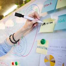 一套25支可擦马克笔，带橡胶笔帽，防水防渗墨，适用于白板教学演示，简易学生细头绘图笔，适用于白板、教室、办公室和家庭，黑色，返校季