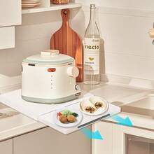 MOSMEE Multifunctional Pull-Out Kitchen Collection Rack - Metal, Powder Layer Surface For Microwave Ovens, Office Machines, Etc. - Optional Table Surface With Practical Lever, Lowering Drawer Rack For Small Kitchens, Utility Rack - trắng - Xem 6