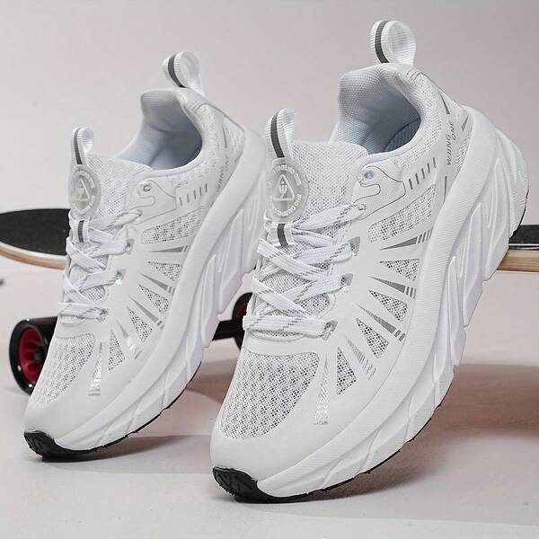 Women's Versatile Sneakers - Neon Green Lace-Up Casual Shoes, Breathable Fabric + EVA Non-Slip Sole, Suitable For Fitness, Running, Yoga, Walking, Functional Training, Fashionable Design, Secure Lace Closure, Durable And Versatile For Daily Wear