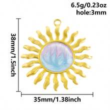 1pc/2pcs Luxury Delicate 304 Stainless Steel Electroplated Pendant Charms, Suitable For DIY Jewelry, Jewelry Making, Crafts - Ocean Life, Cherry, Flower Designs - Color - View 70