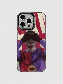 巴塞罗那足球运动员庆祝时刻印花防震 TPU 手机保护壳，足球手机壳，适合作为足球迷、朋友、家人、情侣、生日、节日的礼物，带有防滑哑光背面，耐用的全覆盖硬质手机保护套，兼容 和 Galaxy 手机 - 彩色 - 查看 8