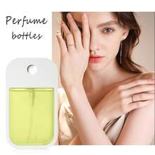 45ml Color Card Perfume Spray Bottle Portable Alcohol Sub Bottle Silicone Sleeve Plastic Spray Bottle, Simple, Portable And Leak Proof