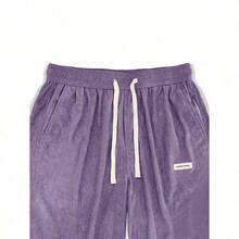 Men's Solid Color Casual Everyday Trousers Men's Streetwear Pants, Boy Friend Gifts, Back To School - 紫色 - 查看 5