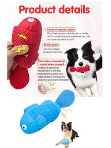 لعبة مضغ للكلاب على شكل سمكة الكلاون الحمراء لا تقهر - مطاط طبيعي متين، مناسبة للقضّاغين العنيفين، صوت تفاعلي لجذب الانتباه، رائعة للكلاب من الأحجام المتوسطة إلى الكبيرة، لعبة مضغ للقضّاغين العنيفين