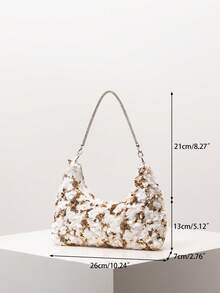 优雅彩色亮片单肩包、花卉包、新娘派对包、亮片包、舞会包、舞会配饰、高档风格手提包、婚礼用品、优雅女士包（图案随机） - 彩色 - 查看 7