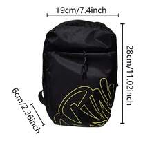 SYNA WORL 男女斜挎包，斜挎背包，腰包，夜光小号斜挎包，适合旅行、徒步、跑步 - 黑色 - 查看 2