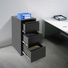 Lockable Filing Cabinet, Metal Filing Cabinets With 3 Drawers, Office Cabinet - Default - View 5