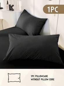 1 funda de almohada suave, funda de almohada de tamaño estándar, cierre de sobre, resistente a las arrugas, el desvanecimiento y las manchas, sin incluir el relleno de la almohada, decoración de otoño, decoración de habitación, de vuelta a la escuela, útiles escolares, blanco, rosa, negro, azul marino, beige, gris, verde, azul, verde