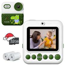 2.4-Inch Compact Digital Camera - Flash, Selfie Mode, Video Recording, Instant Thermal Printing - Ideal Birthday Gift.