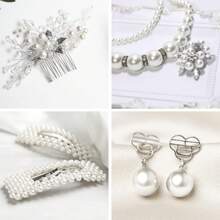 2 mm à 16 mm Perles rondes en ABS beige et blanc, cabochons de perles à moitié plats à moitié ronds, convenant pour la fabrication de bijoux DIY, l'artisanat, les accessoires, les vêtements, les chaussures, les sacs, la décoration des ongles et l'artisanat