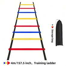 1 Set de Escalera de Agilidad Colorida de PP, para Entrenamiento de Velocidad, Escalera de Velocidad Horizontal Multisize con Conos, Equipo de Ejercicio de Técnica de Fútbol y Baloncesto, Equipo de Entrenamiento de Acondicionamiento Físico de Fútbol - Multicolor - Ver 6
