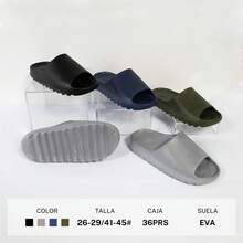 Pantunflas Nube Hombre | Suela Gruesa Acolchada para Interior/Exterior - Negro - Ver 6