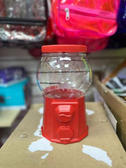 Chiclera sin mecanismo centro de mesa dulcero alcancía bebida accesorio presentación fiestas cumpleaños ambientación divertida versátil