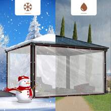 1Piece Multiple Size Specifications Clear Waterproof Tarpaulin Transparent Tarp Canopy Awnings Winter Plants Cover Greenhouse Film Tarp, Waterproof Tarpaulin, Clear Plastic Tarpaulin, Dustproof, Rainproof, UV Resistant Garden Coverage