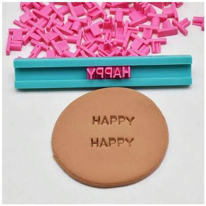 1pc Handmade Soft Clay Alphabet & Number Stamp, For Clay Shaping, Decoration, DIY Embossing Letter Stamp Mold