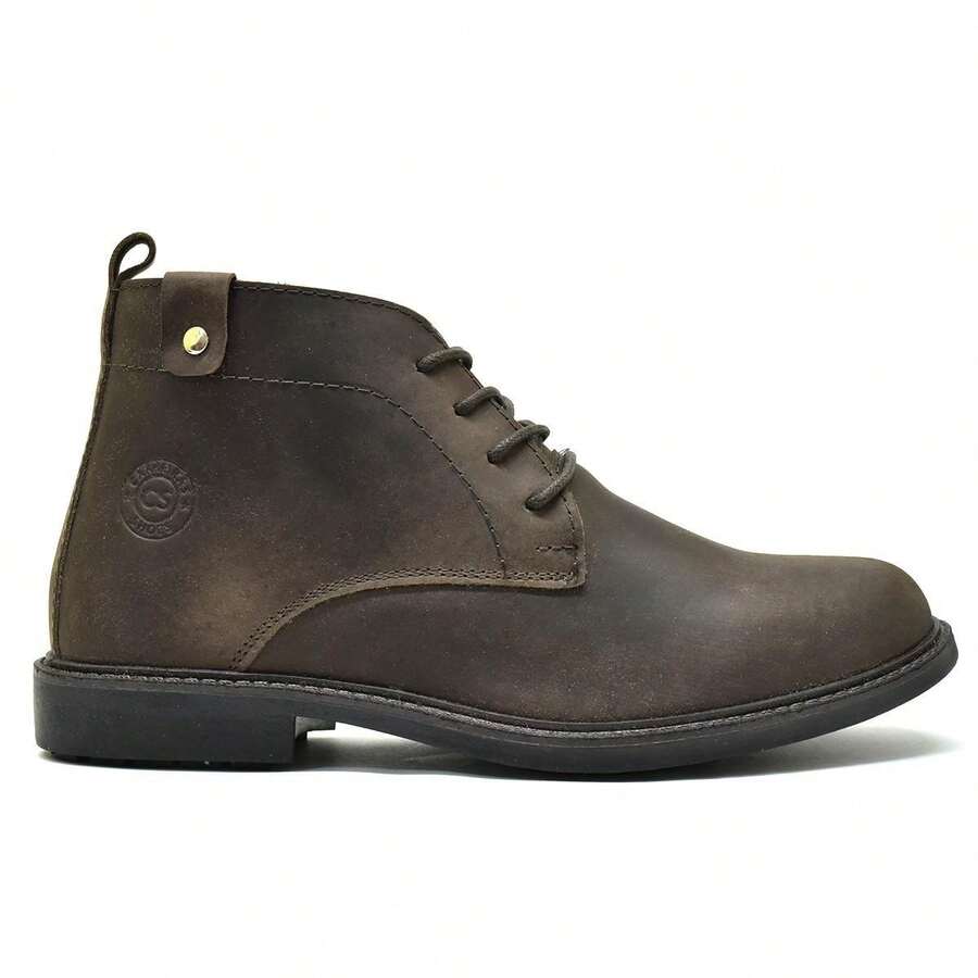 Atrevidu's Country Super Comfortable Leather Ankle Boot - 橄欖 - 查看 1