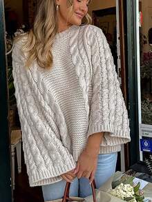 Women's Casual Romantic Simple Elegant Knitted Sweater Top For Autumn/Winter