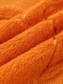 2 pièces Housse de coussin en peluche orange grosse citrouille, style bohème avec broderie 3D. Housse de coussin de canapé convenant pour le salon, la salle à manger, la chambre à coucher - Orange - Voir 5