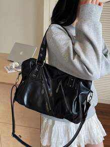 复古简约大容量时尚学生/办公室通勤手提包