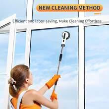 2026 Electric Rotating Cleaning Brush, Rechargeable Cleaning Brush, Shower Cleaning Brush With 9 Brush Heads, 2 Hours Of Battery Life, Dual Speed Adjustment, Retractable Handle,  Suitable For Bathtubs, Tiles, Floors, Cars, Household Essentials - White Suit - View 7