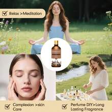 100ml/30ml 大瓶装优质檀香精油，100% 纯天然，适用于扩香器、加湿器、自然风格 | 滋养油，节日礼物 - 檀香木 - 查看 5