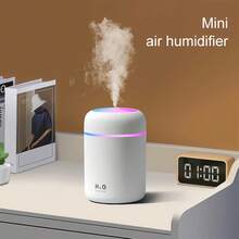 1pc 300ml USB Powered Colorful Mini Humidifier, Suitable For Home, Office And Car - Multiple Colors Available, Daily Humidification, Prevent Dryness - Multicolor - View 8
