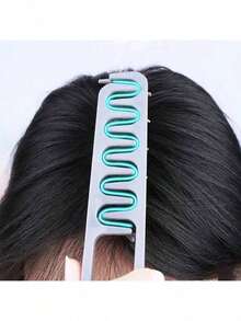 1pc Volumizing Wide-Tooth Hair Styling Comb - Fluffy Texture For Men, ABS Plastic With Textured Grip, Ideal For All Hair Types, Perfect For Home Use - Multicolor - View 3
