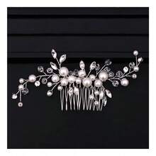 Tiara Arrangement Accessory Wreath Ornament Wedding Hair Party Graduation Bride Debutante - 銀色 - 查看 10