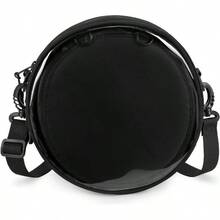 Circle Ita Bag Round Crossbody Bag Ita Purse Pin Display Bag With Insert - Black - View 1