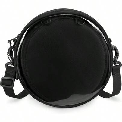 Bolso redondo tipo Ita, bolso bandolera redondo, monedero Ita con bolsillo para exhibir pines, con inserto