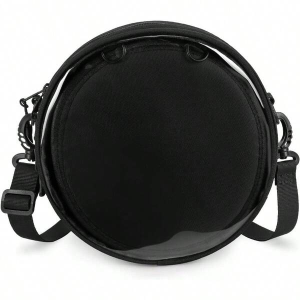 Bolso redondo tipo Ita, bolso bandolera redondo, monedero Ita con bolsillo para exhibir pines, con inserto