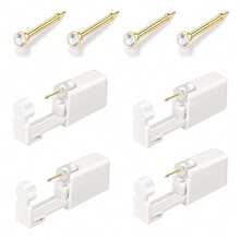 4 Packs Disposable Self Nose Piercing Kit With Built-In Nose Studs,Nose Piercing Gun, Simple And Convenient Operation, Ideal For Family Use - White - View 9