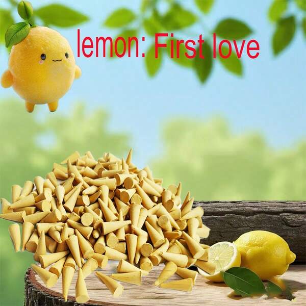 39/198/259 piezas Incienso en forma de cono con aroma a limón y amor, fragancia duradera para el hogar, la oficina, el estudio de yoga, efecto de humo romántico para el Día de San Valentín, artículo de cruzada, envío directo disponible