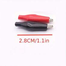 10 piezas de Pinzas de Cocodrilo, Pinzas de Prueba de Energía, Cables Jumper de Cocodrilo - Negro+Rojo - Ver 6
