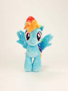 Hasbro Hasbro Muñeca de peluche - Diseño de la Princesa Twilight Sparkle, con cuerno brillante y melena arcoíris, suave y cómoda, adecuada para niñas, regalo festivo, apta para niños de 3+ años, personaje con licencia oficial - Rainbow Dash - Ver 5