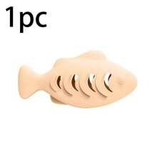 3pcs Silicone Fish-Shaped Cat Chew Toy - Interactive Treat Dispenser, Puzzle Snack Pet Toy For Dental Health, No Batteries Needed, Materials, Interactive Cat Toys