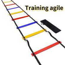 1 Set de Escalera de Agilidad Colorida de PP, para Entrenamiento de Velocidad, Escalera de Velocidad Horizontal Multisize con Conos, Equipo de Ejercicio de Técnica de Fútbol y Baloncesto, Equipo de Entrenamiento de Acondicionamiento Físico de Fútbol - Multicolor - Ver 2