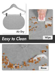 1 Pieza/Alfombrilla absorbente para comida de perro - Alfombrilla para comida y agua de gatos y perros, alfombrilla para comida de mascotas de secado rápido, alfombrilla para alimentación de perros libre de manchas, accesorios para mascotas - Alfombrilla para tazón de agua de perro adecuada para bebedores desordenados [6 colores a elegir]