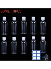 30ml/50ml/60ml Travel Bottles For Shampoo And Shower Gel, Flip-Top, Leakproof, Squeeze Container, 100ml/120ml Cosmetic Bottle, Reusable, , Family Essential