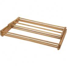 Household Essentials Clothes Drying Rack, Stabile Wood Frame With Slanted Feet, Smooth Vinyl Wrapped Rods, 23.8 Feet Of Hanging Space, Ready To Assemble, Flat Top, Natural - Natural Bamboo - View 5
