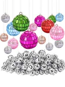 2PCS Disco Ball, Suitable For 70s 80s Disco Theme Birthday, New Year, Party, Home Decoration, Christmas Gift (Minor Glue Overflow Does Not Affect Normal Use) Christmas Decorations Room Decor Winter