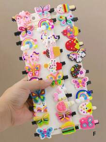 907 件/套女孩彩色蝴蝶发夹，可爱公主发饰，高弹耐用无损发带，发圈，婴儿发饰，多功能鸭夹，适合日常使用，礼物 - 彩色 - 查看 7