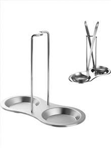 不锈钢立式汤勺架，厨房餐厅小工具，火锅店，自助餐，厨房装饰，勺架，餐具收纳架，便携式西式不锈钢汤勺和火锅勺架（不含勺子） - 彩色 - 查看 6