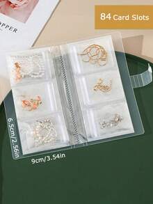 [كتاب مجوهرات محمول] كتاب تخزين مجوهرات محمول بشبكة 160 خلية شفافة | ألبوم بأقسام متعددة من البلاستيك للأقراط والخواتم والقلائد - تخزين مضغوط للسفر والمنزل، تخزين المجوهرات، لف المجوهرات مع إغلاق آمن بأزرار، ضروريات السفر، اكسسوارات السفر، حقائب السفر، عودة إلى المدرسة، لوازم المدرسة، صندوق مجوهرات (بدون كيس سحاب)