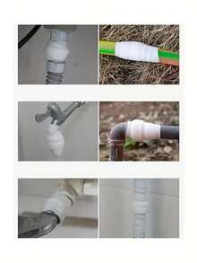 1 件装强力防水胶带泄漏密封剂修补胶带 - 自熔硅胶胶带，用于厨房和水管的高粘性和防漏密封剂，用于高效管道维修的耐用白色胶带，泄漏修补胶带 | 弹性胶带 | 强力胶带，管道用品圣诞节 - 黑色 - 查看 9