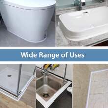 防霉条,墙角防霉条,防污防水灌缝条,卫生间灌缝条,厨房接缝密封条/装饰缝胶带,吊顶石膏角,客厅瓷砖地板装饰防水防霉自粘接缝线,地板装饰缝胶带 - 白色 - 查看 11