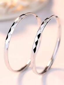 زوج من أقراط الحلقة الكاملة بنجوم من الفضة الإسترليني عيار 925، مناسب للارتداء اليومي والعطلات، أفضل هدية لعيد الفصح وعيد الأم، مجوهرات نسائية بتصميم أنيق ولمعان لامع