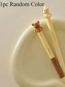 1/2 支可爱熊可伸缩可擦凝胶笔，软握，蓝色墨水，书写流畅，适合生日派对礼物、返校用品、学生文具套装、亲子手工活动奖品、办公用品 - 彩色 - 查看 7